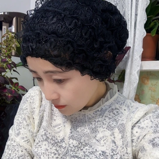 头层牛皮革涤纶（聚酯纤维）层层帽子黑色