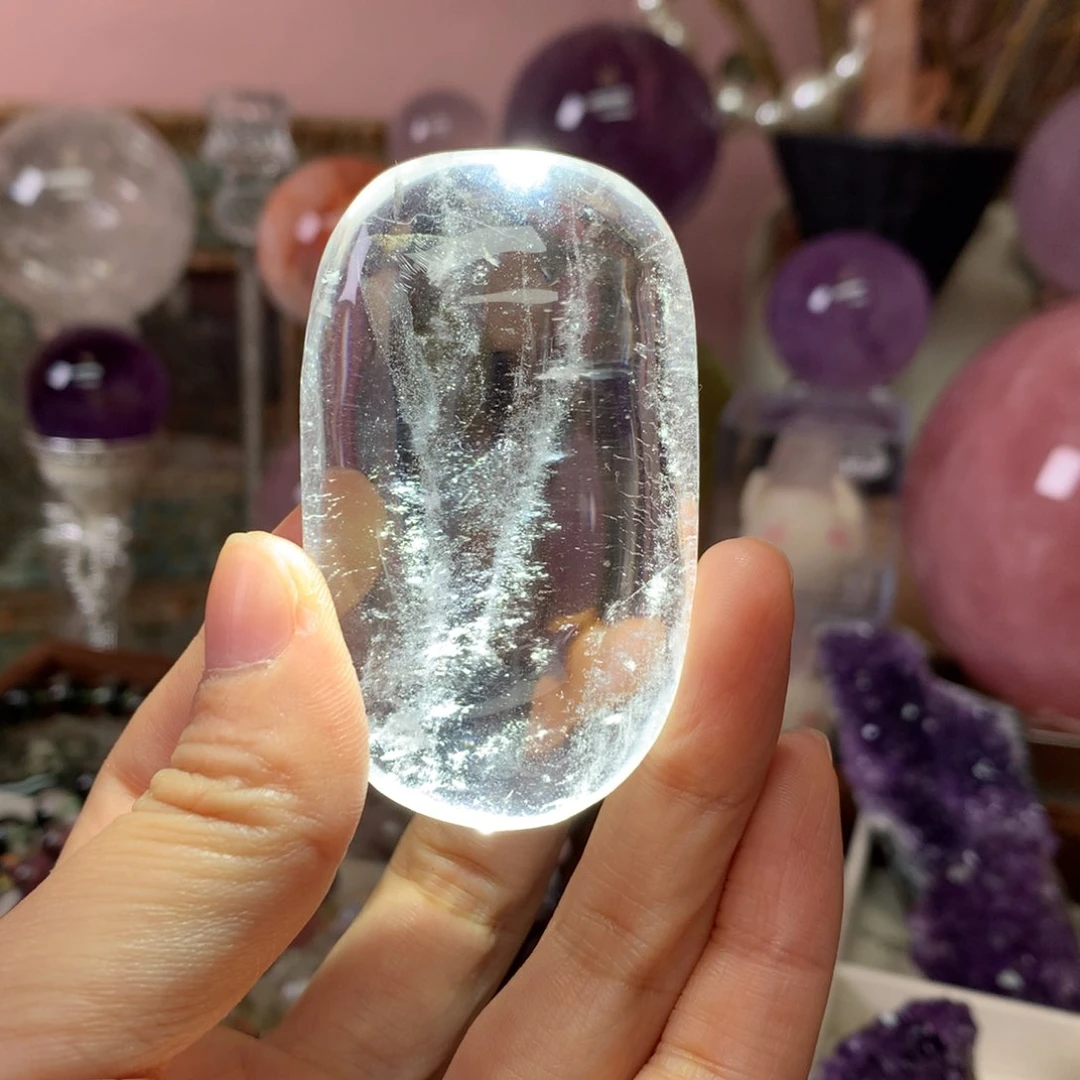 水晶珠宝半成品未镶嵌白水晶肥皂