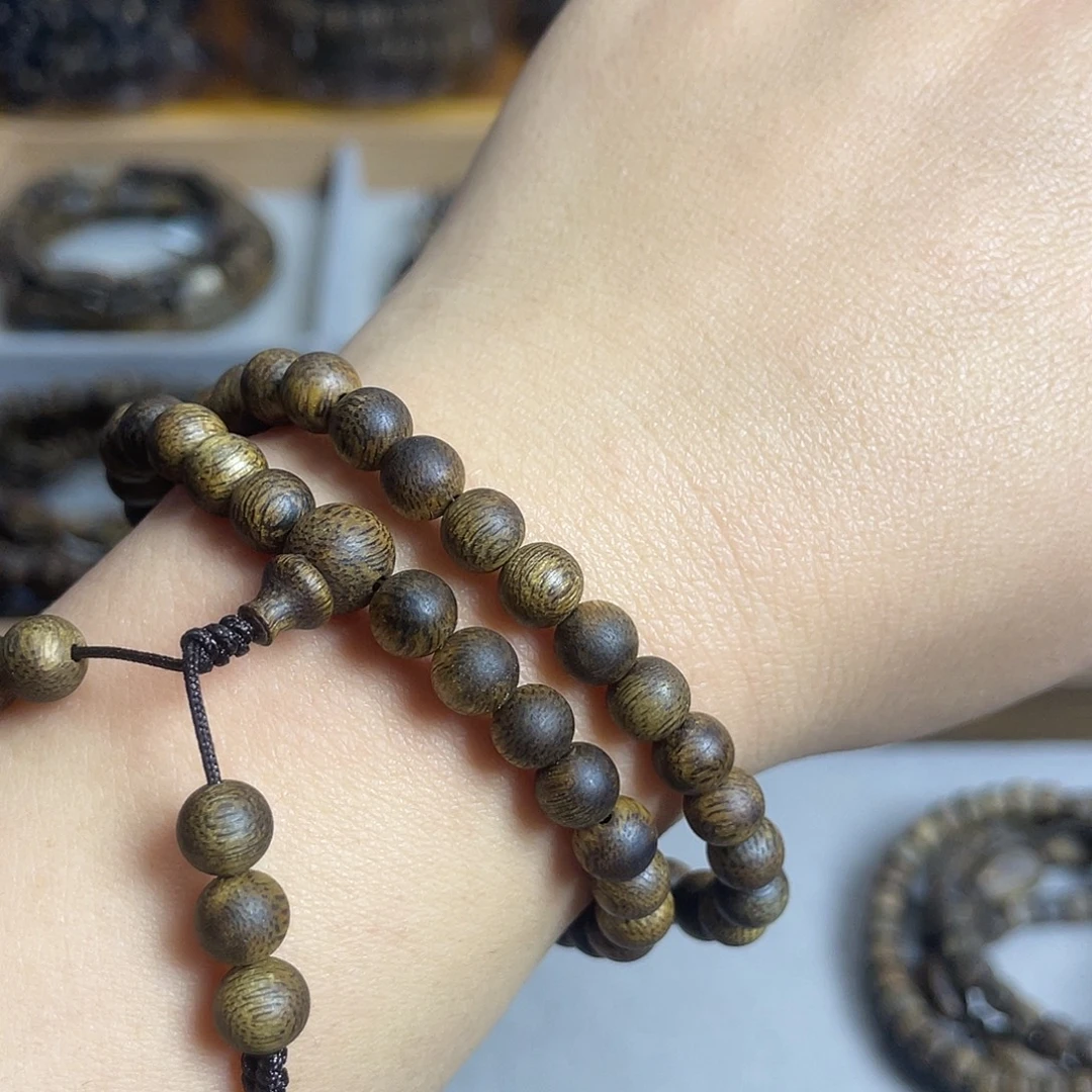 沉香碎屑沉香棋楠沉香老料双圈6mm花香蜜香