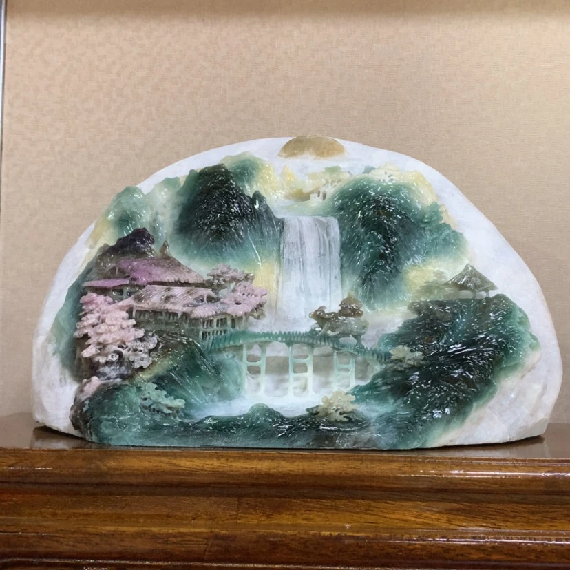 【闪购商品】未镶嵌蛇纹石玉摆件覆膜