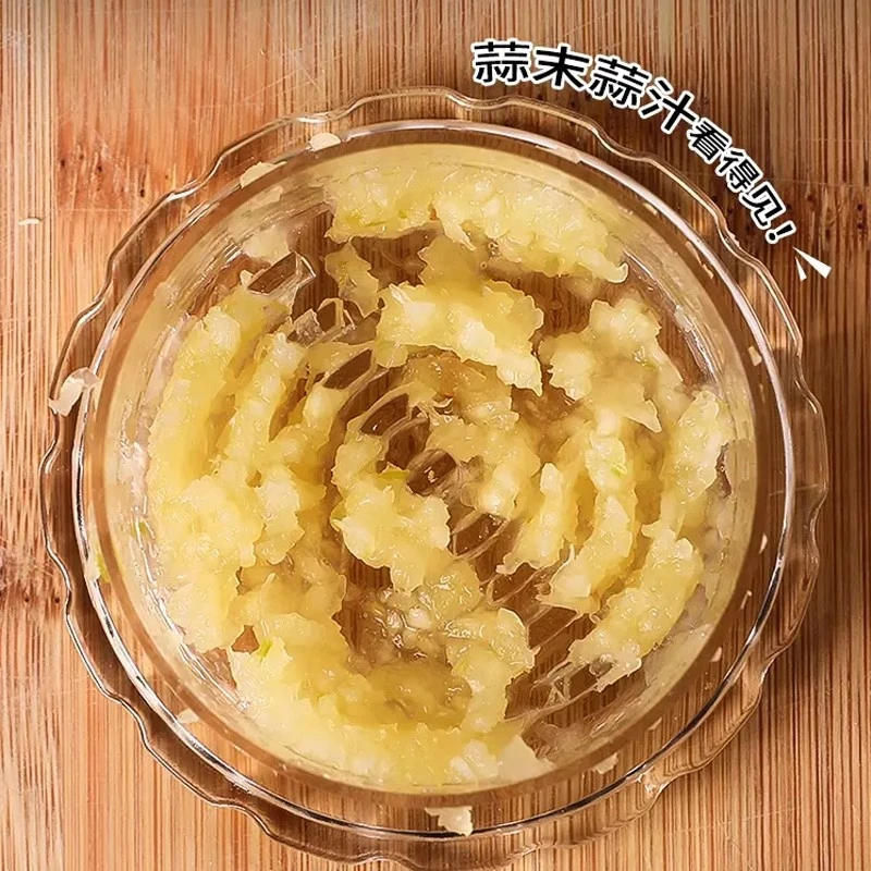 家用塑料捻蒜盒压蒜器蒜泥器蒜蓉器捻蒜盒搅蒜器厨房创意小工具