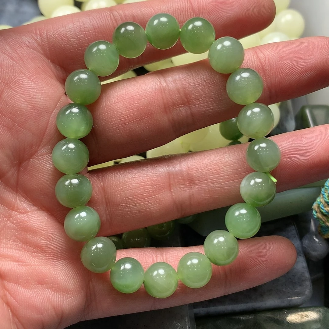 和田玉（碧玉）手链未镶嵌