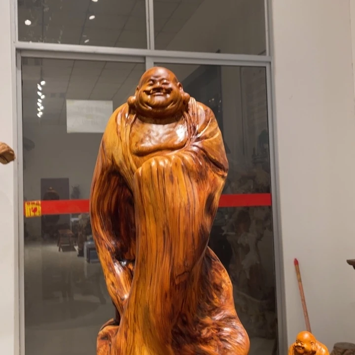 珠***宿柏木（崖柏）弥勒摆件