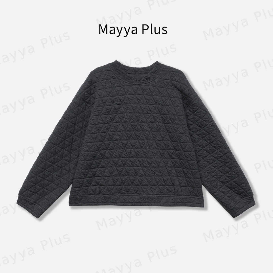 【随性时光】Mayya Plus麦芽定制气质显瘦流光风圆领卫衣女32546572