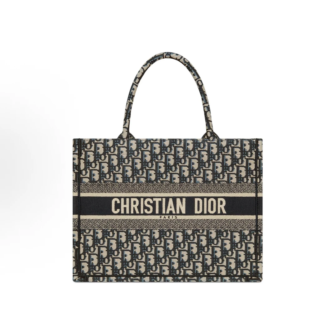 99新 DIOR/迪奥 老花满印托特包小号手拎包手腕包22年