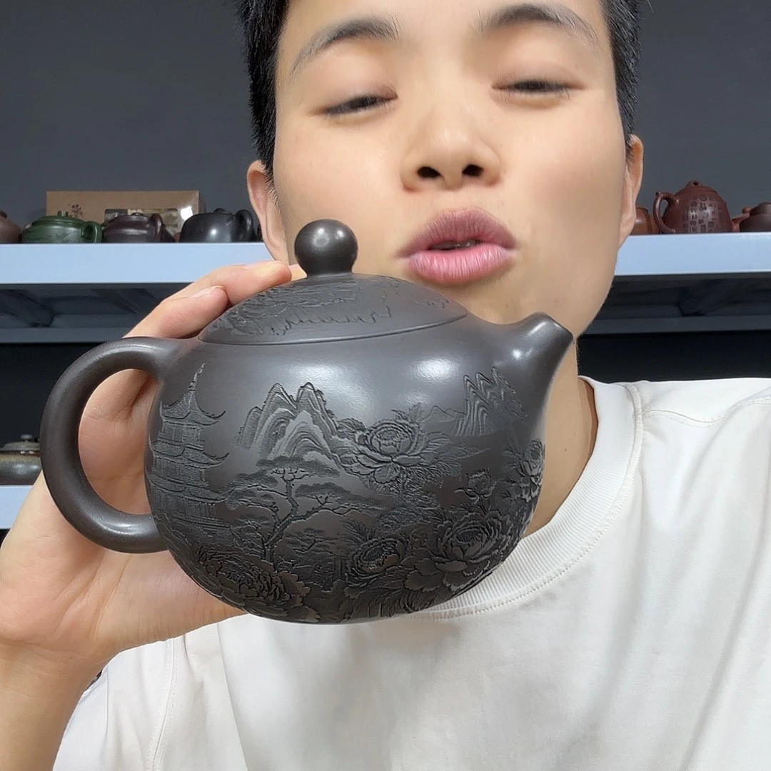 茶壶底槽青民间手艺人全手工制作