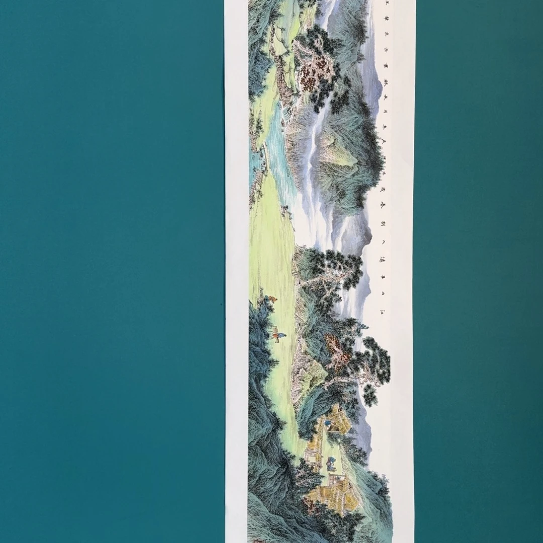 国画心**犀卫长林四尺对开花鸟