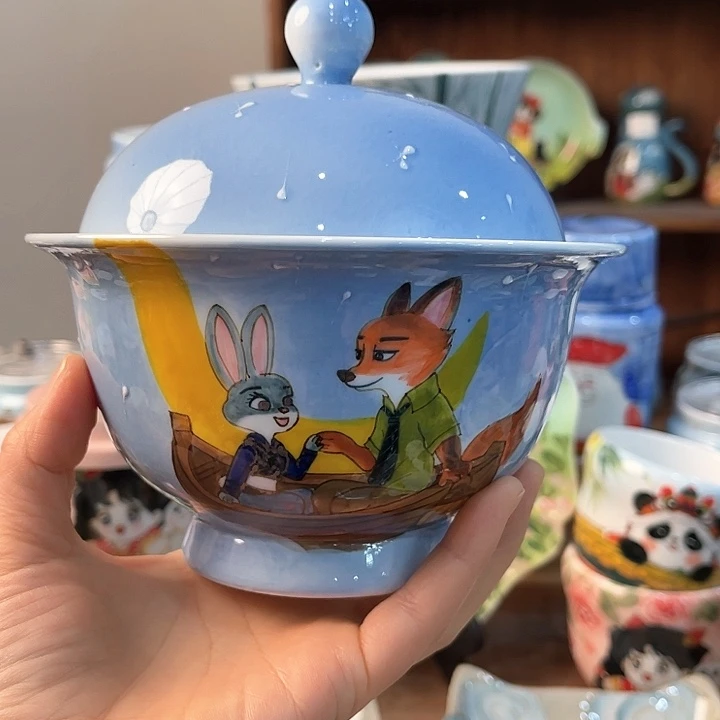 不锈钢景德镇釉下手绘陶瓷