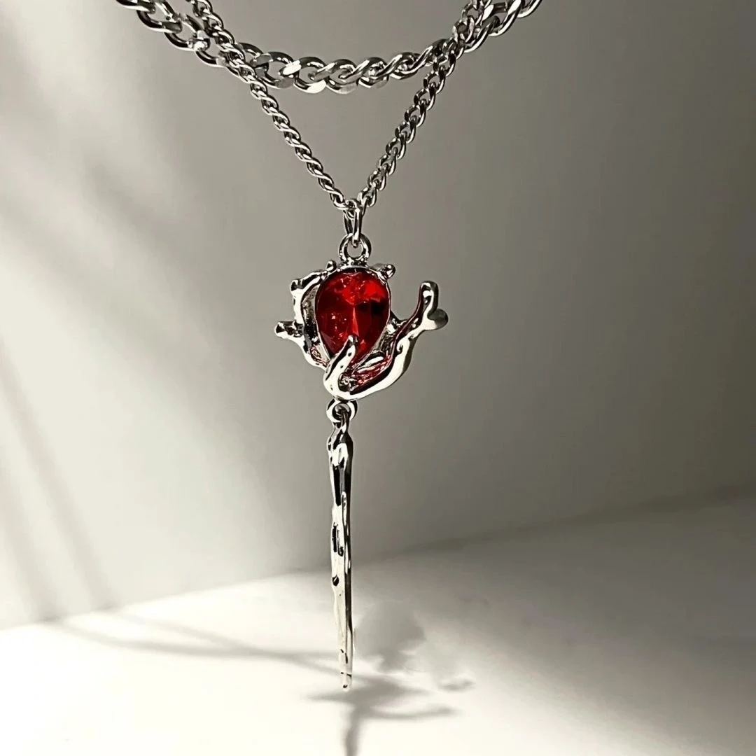 玫瑰项链ins小众气质高级感甜酷暗黑新潮ins小众锁骨链