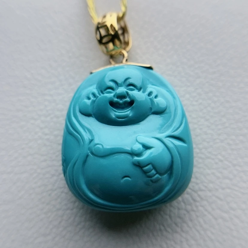 【闪购商品】绿松石珠宝奇石18K金镶嵌