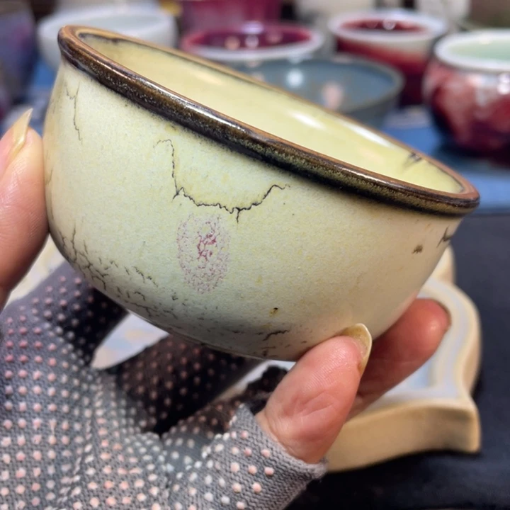 摆件手工踏雪寻梅普洱杯