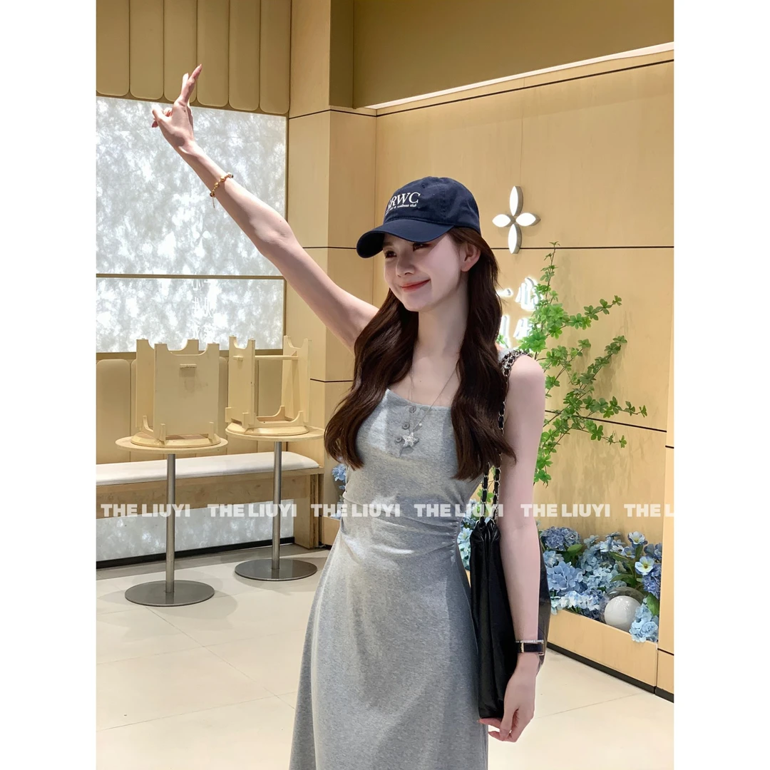 【LIUYI】修容裙~夏季显瘦收腰背心连衣裙54181