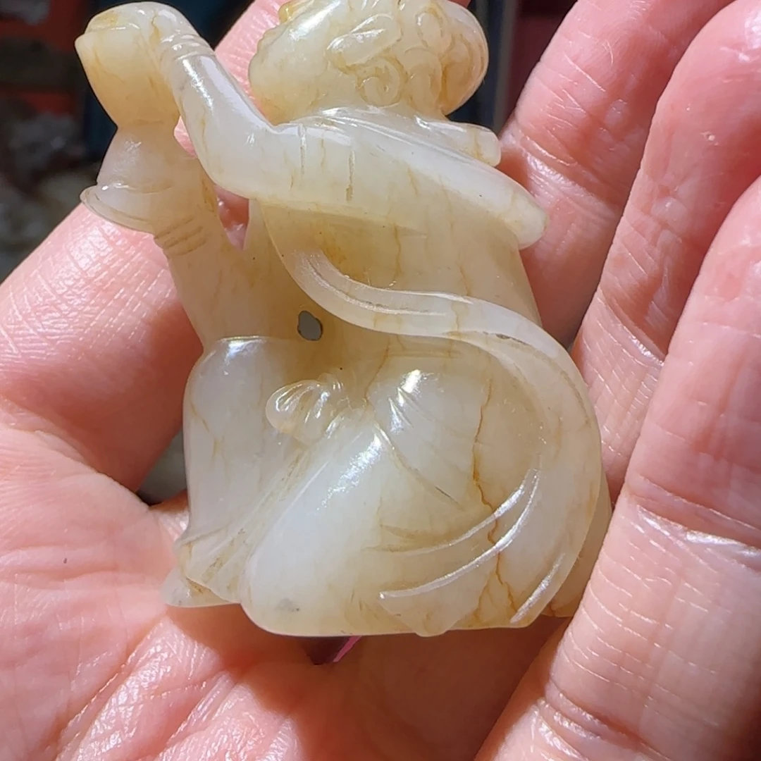 荷***和田玉未镶嵌挂件