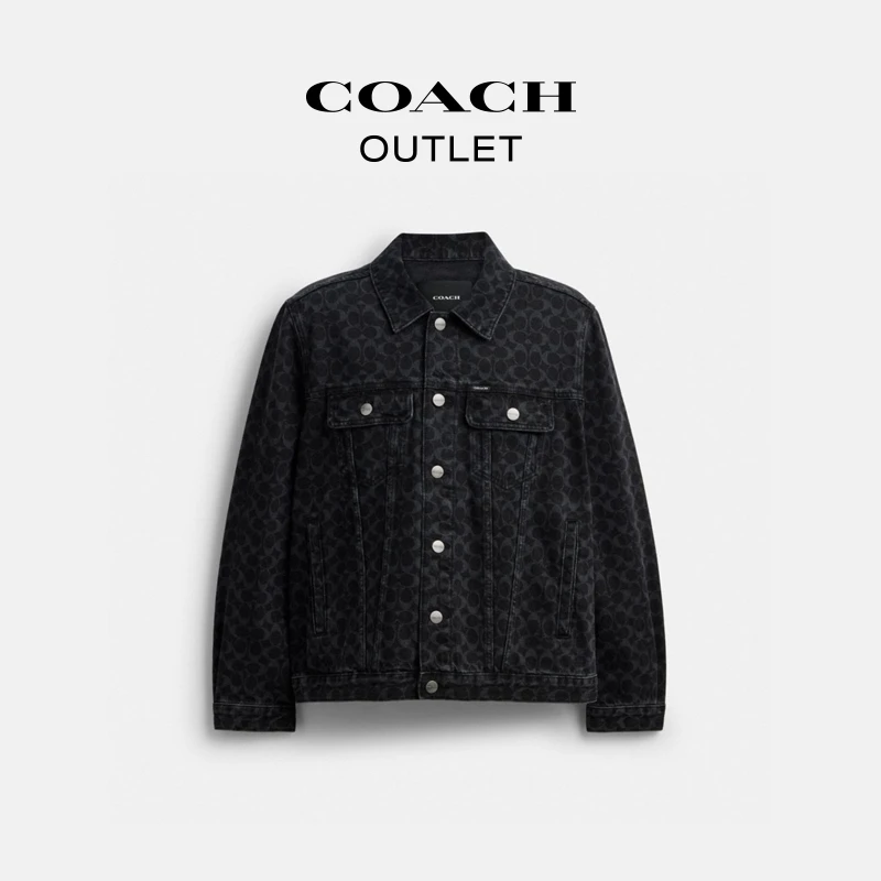 COACH/蔻驰奥莱  经典标志丹宁夹克