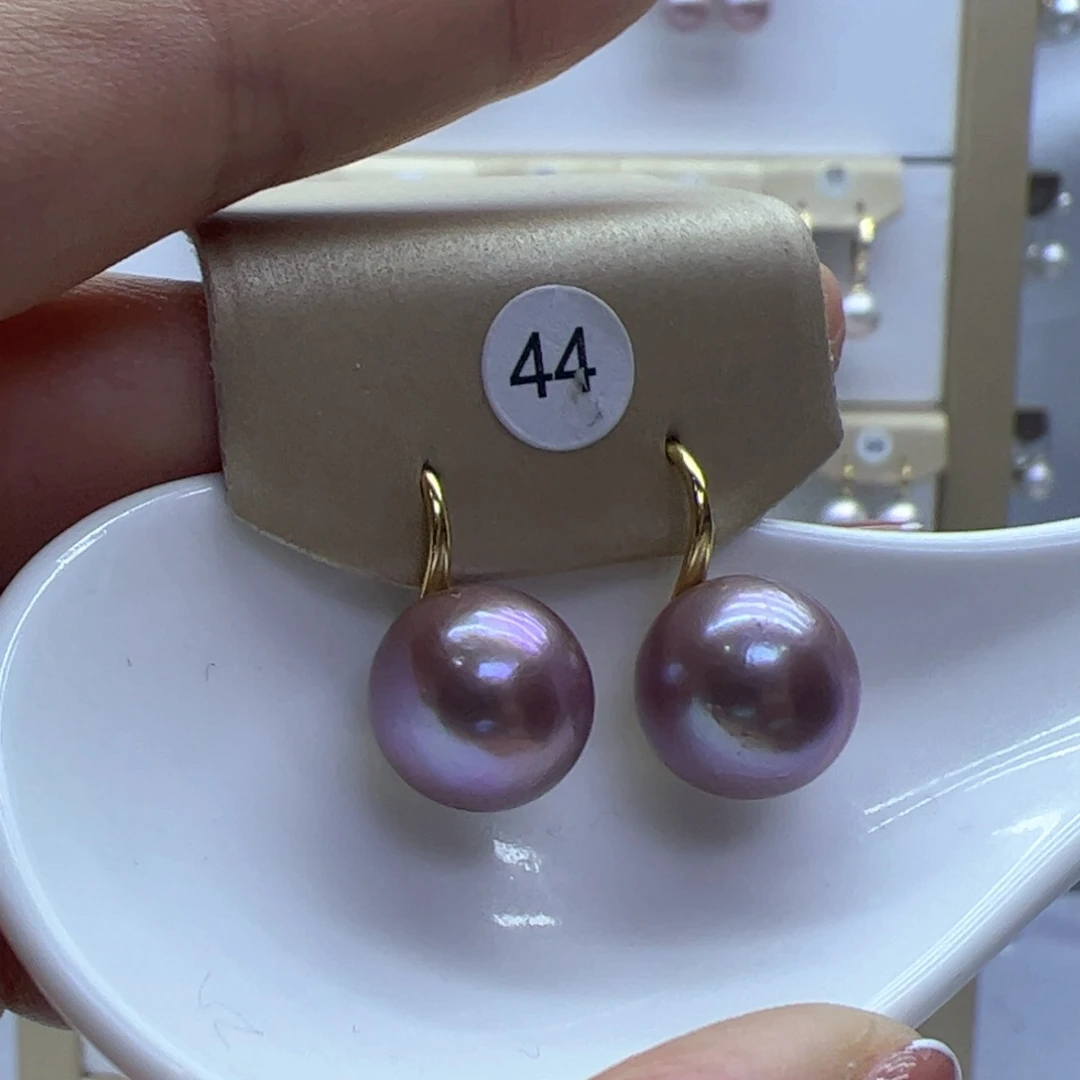 淡水珍珠耳饰银S925镶嵌