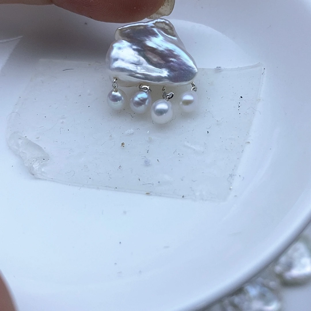 温***༃合金吊坠淡水珍珠