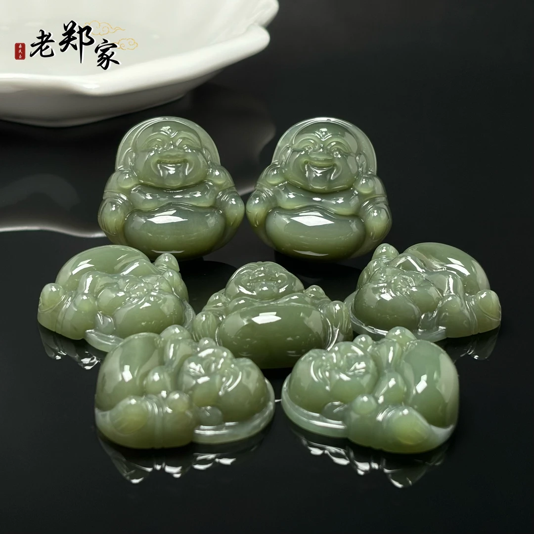 【老郑家】和田玉佛公挂件  多样性发1件 约34*34*10mm