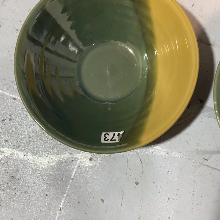 玻***鞋瓷片窑变双色碗1个