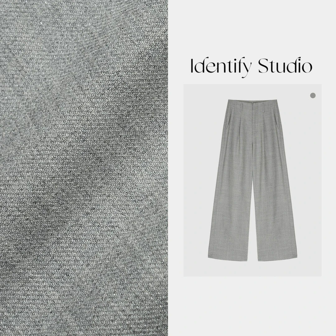 IDENTIFY香香“画报裤”裤子时尚直筒裤长裤24AW