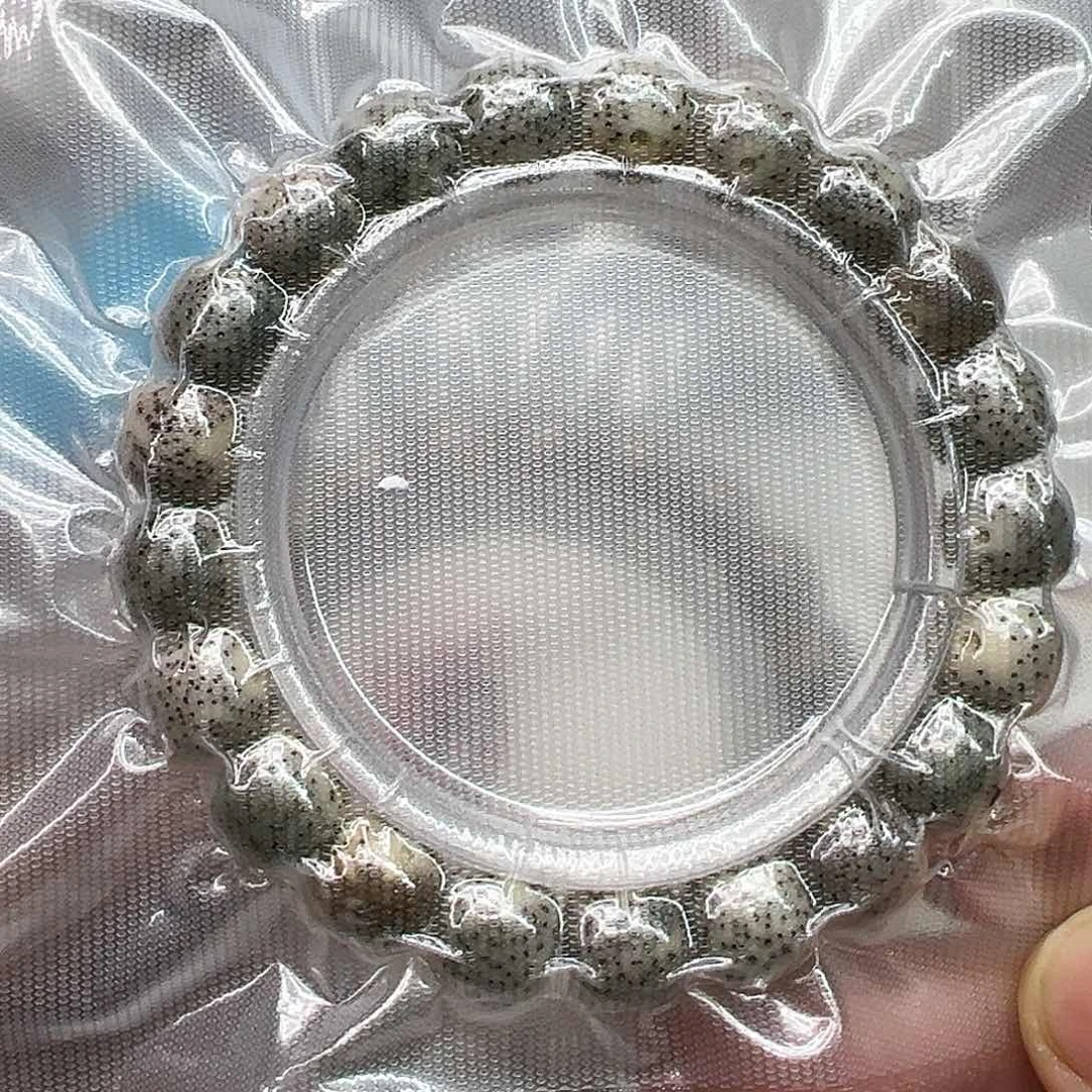 星月菩提手串23高端高端糯冰火烧云石玉星月菩提单圈12×11