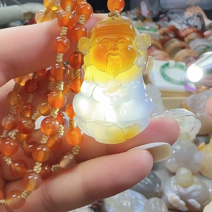 玛瑙/玉髓合金吊坠