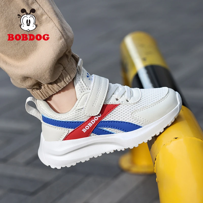 巴布豆儿童网鞋2025新款春秋网面透气男童运动鞋中大童男孩跑步鞋