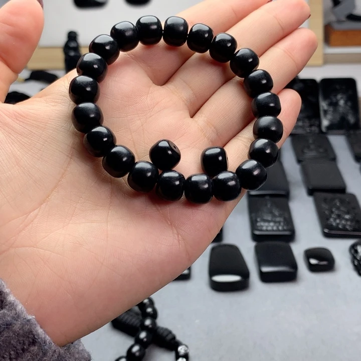 ༽***༼和田玉（墨玉）未镶嵌手串特价10mm
