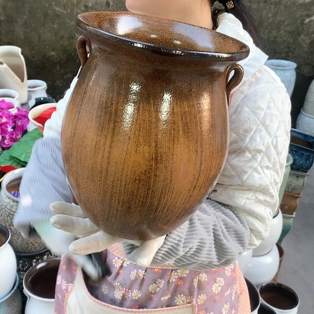 紫砂花盆正品口20高27