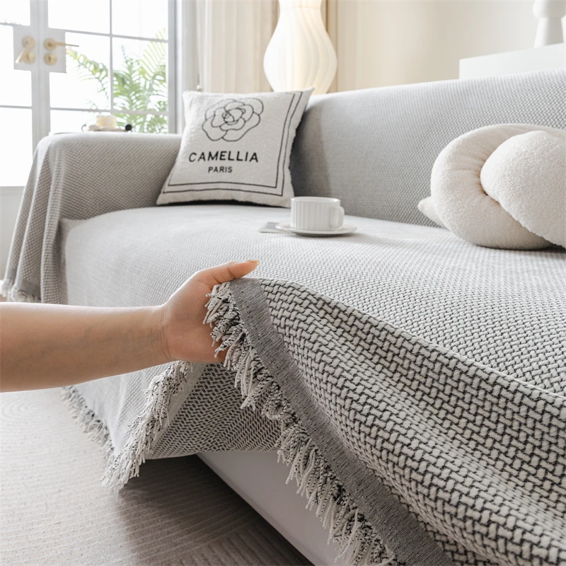 雪尼尔沙发盖布沙发垫四季通用靠背巾防猫抓沙发套罩全包万能盖毯