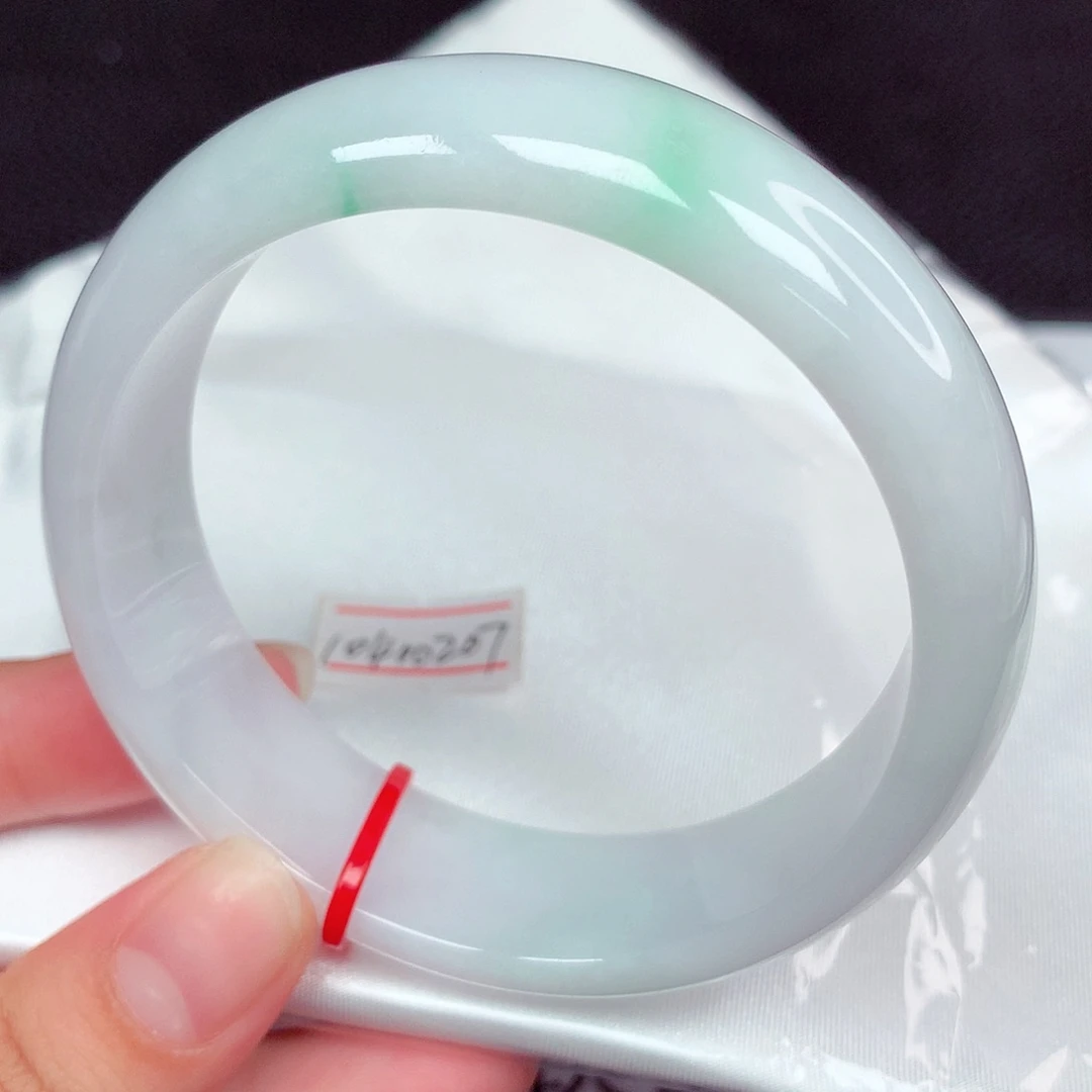 翡翠手镯未镶嵌正圈宽边轮胎58.59