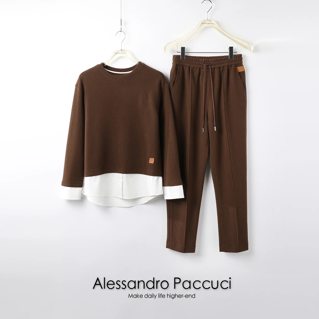 【有试穿痕迹不退换】洛哥20583 重工绵羊毛 立裁撞色减龄针织女装