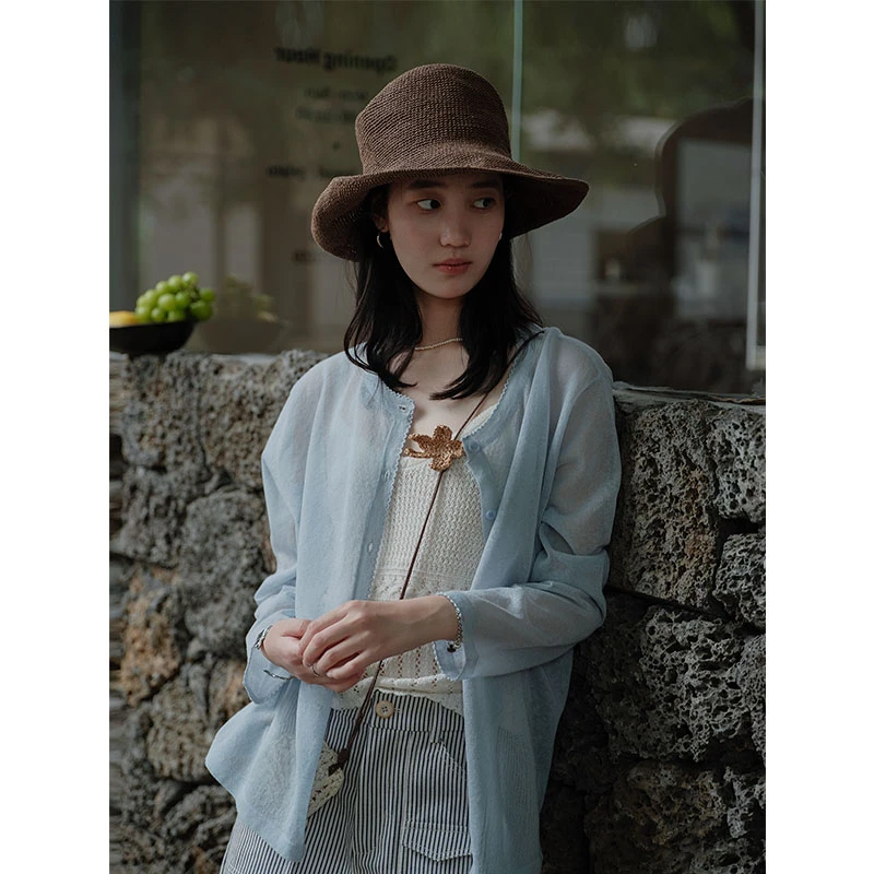 Botanique植物学“夏日三重奏”轻薄高支亚麻棉防晒空调开衫