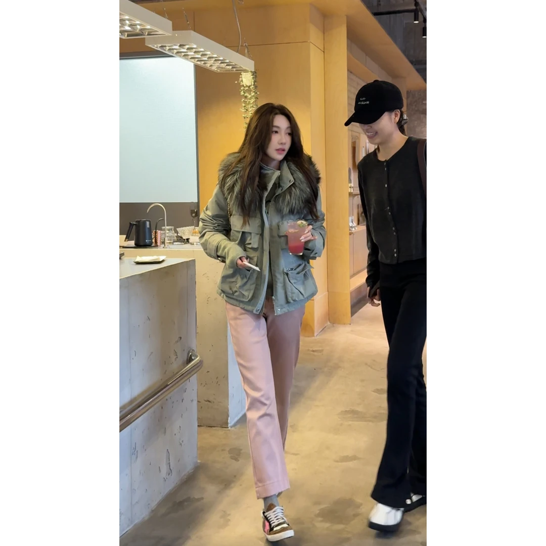 BOXUE“银狐本色”2025秋冬银狐毛领90白鹅绒羽绒服#251120YR6799