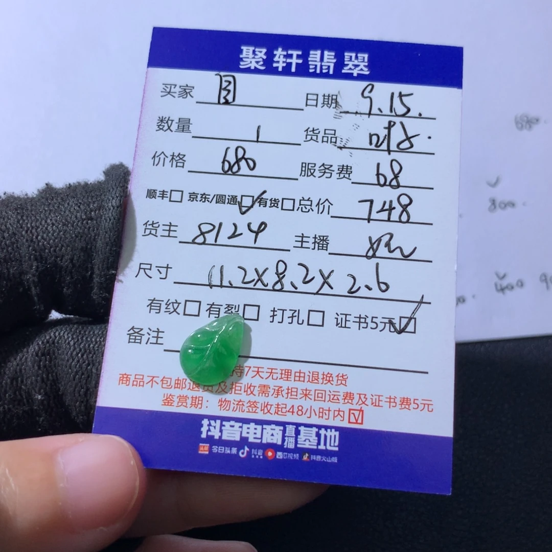 颈饰未镶嵌翡翠翡翠