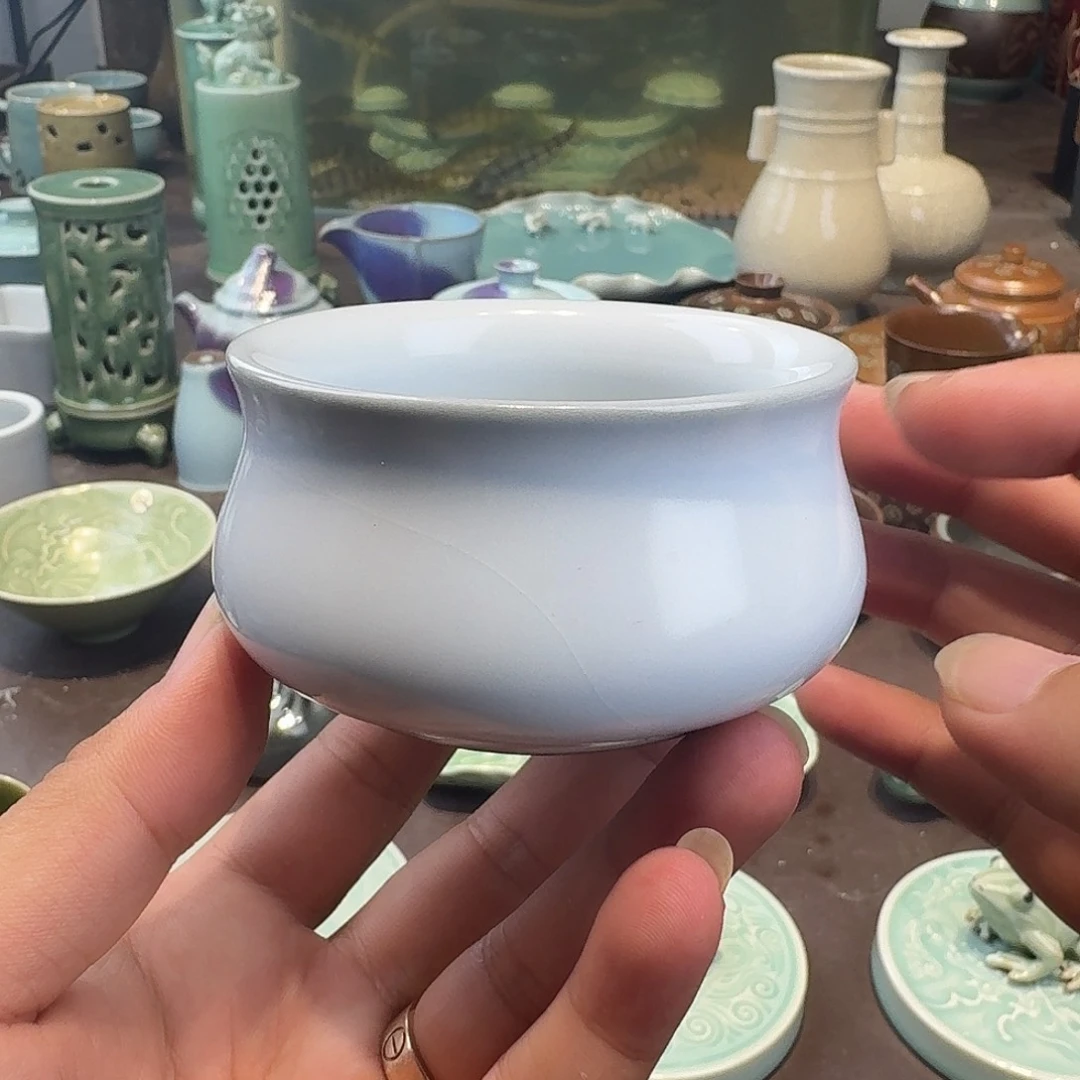 龙泉青瓷茶具微瑕