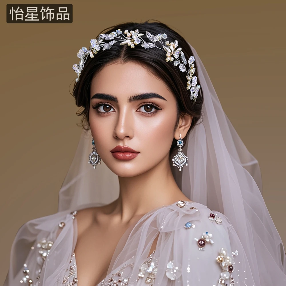 怡星新娘头饰森系气质百搭古风甜美发带汉服发箍韩式婚纱配饰A338