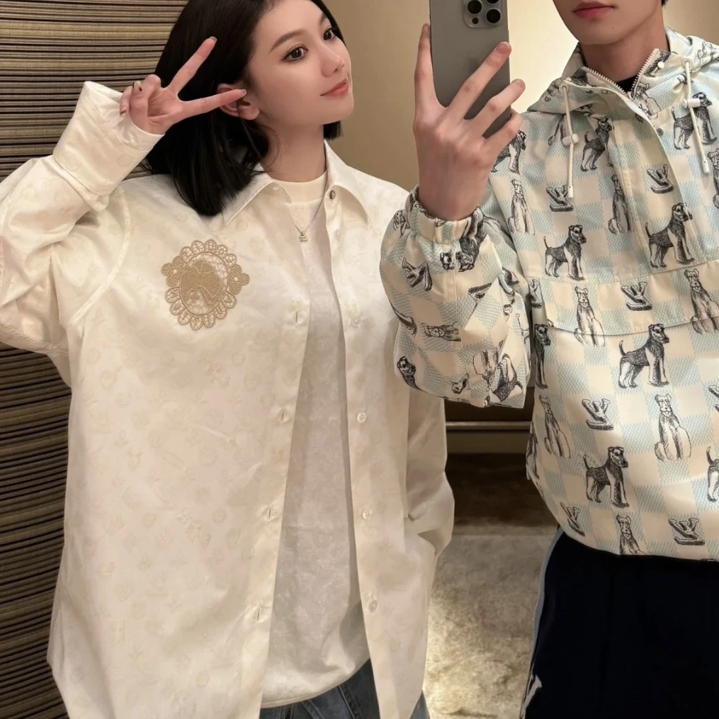 未使用 LouisVuitton/路易威登 汤/P235401187/满印logo 衬衫 L