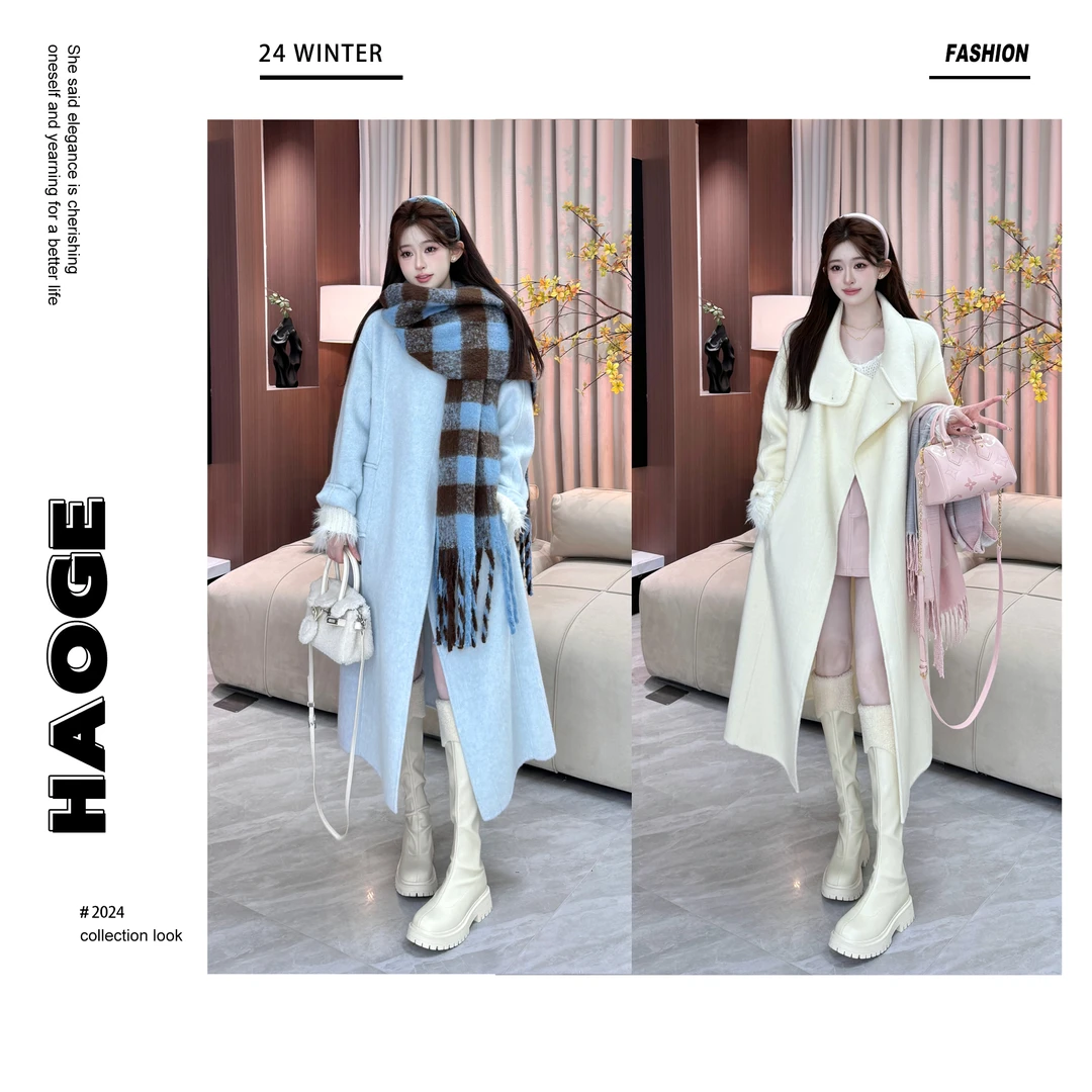 洛瑶 ●芬兰雪镜X4DY0918A大衣秋冬时尚气质显瘦复古韩版外套