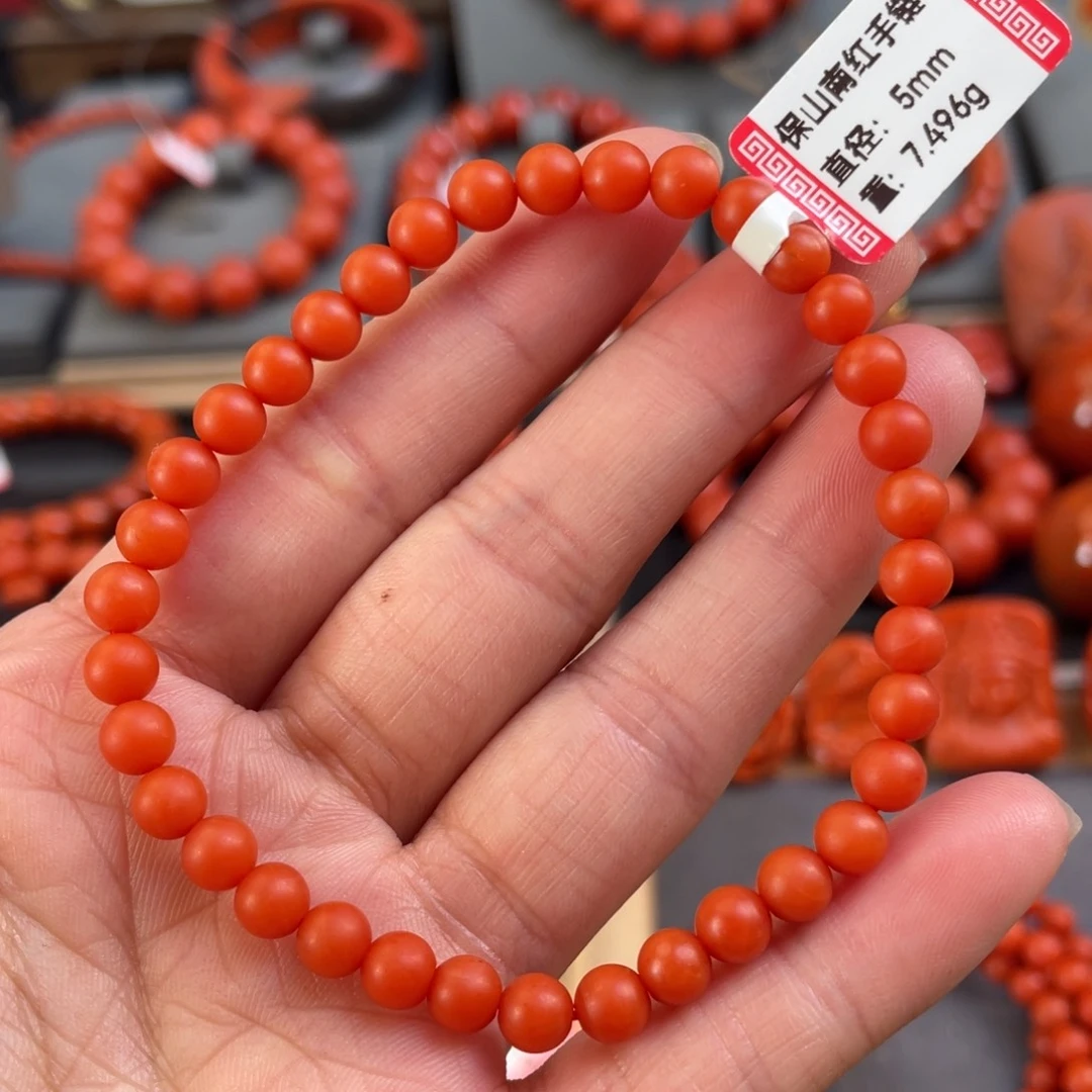 南红玛瑙手串未镶嵌