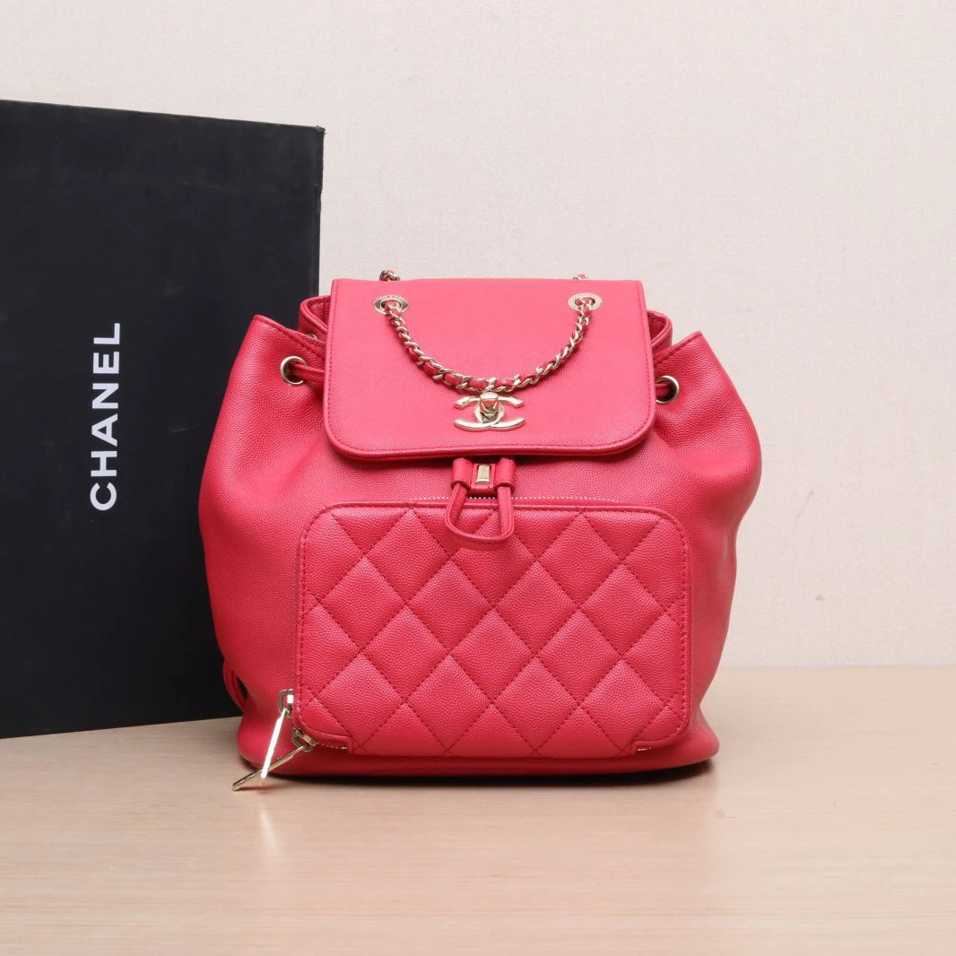 95新 Chanel/香奈儿 小花Jerry活动Affinity 双肩包 粉色 25开