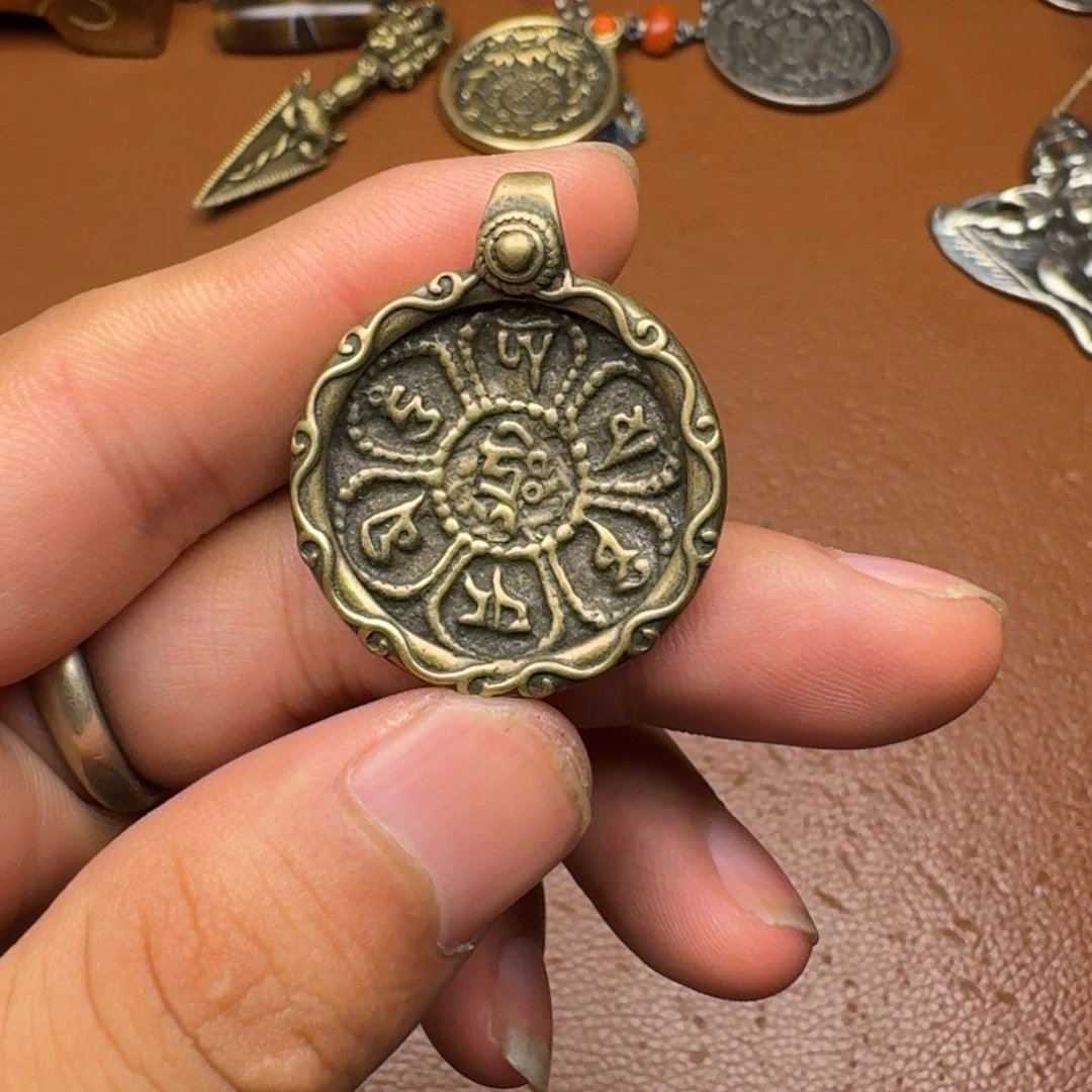 花**米藏式风格九宫八卦牌
