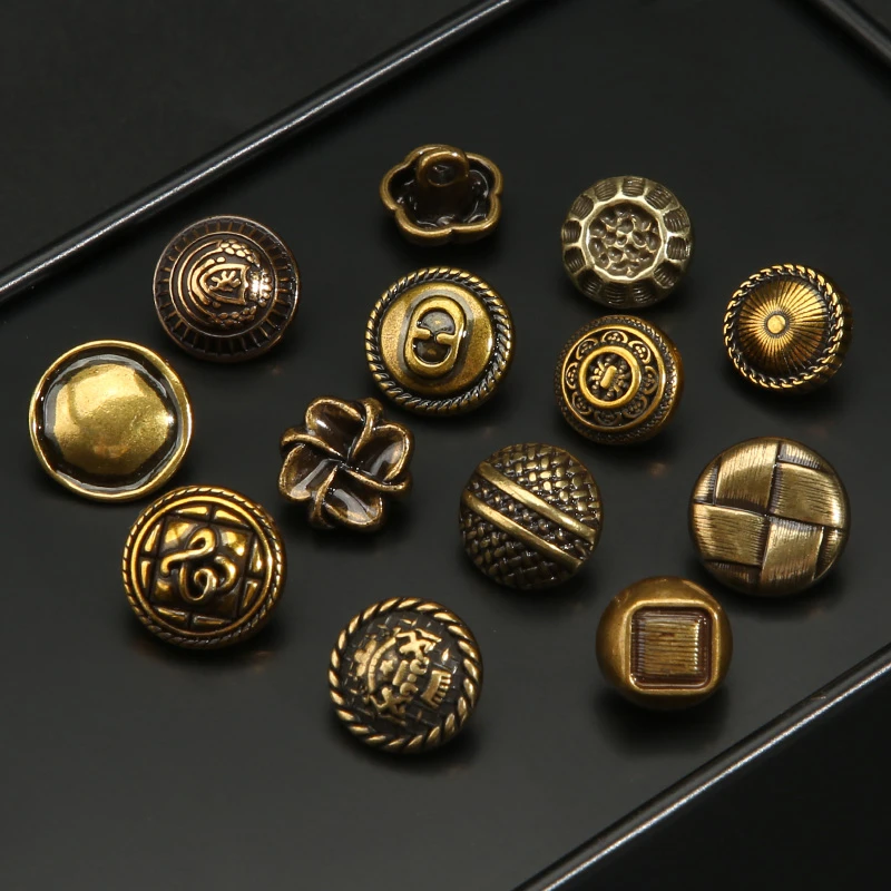 衬衫纽扣男女衣服衬衣高端精致扣子上衣百搭复古装饰开衫钮扣高档