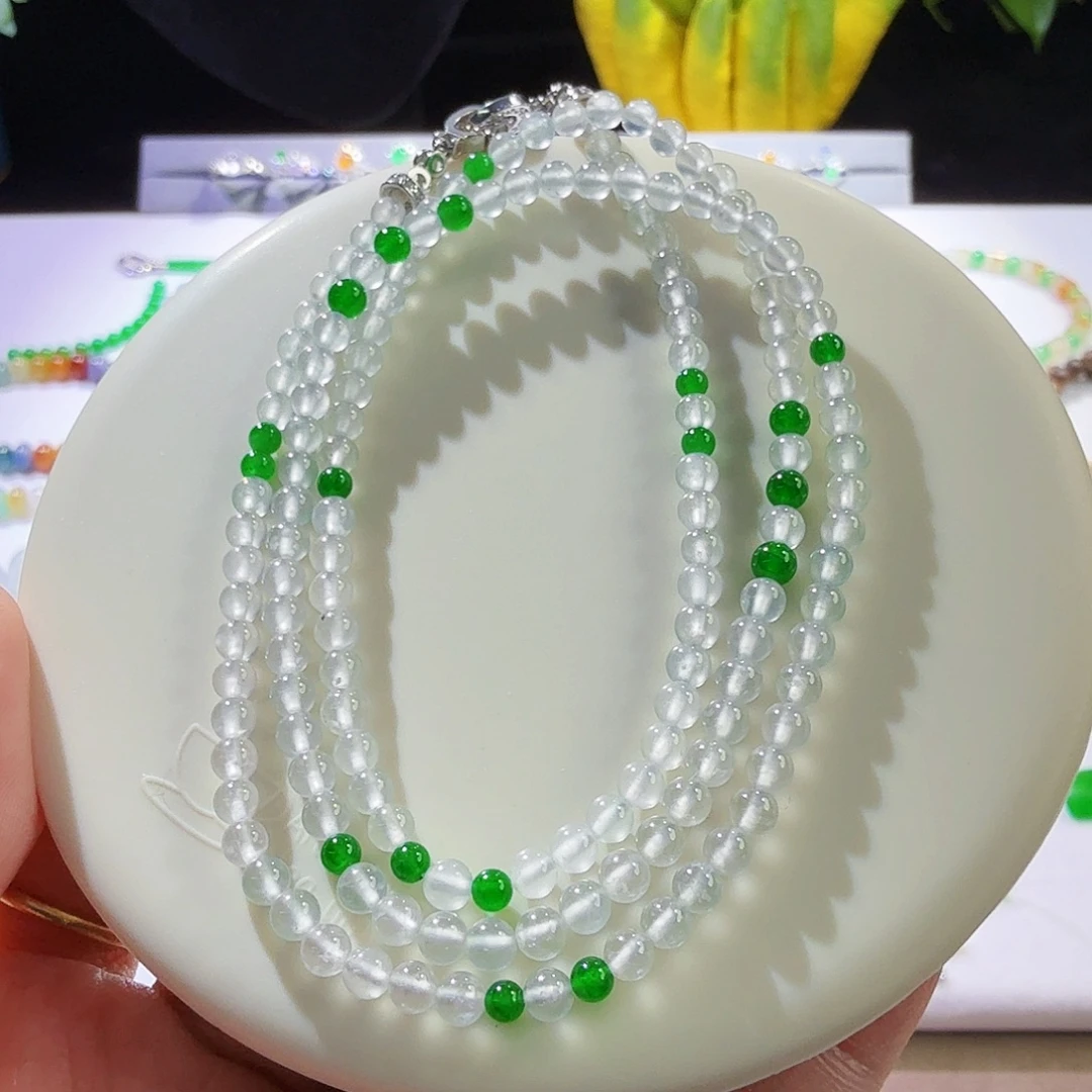 翡翠银S925镶嵌颈饰项链