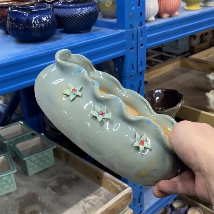 陶瓷花盆单场满9.9发21*12*8