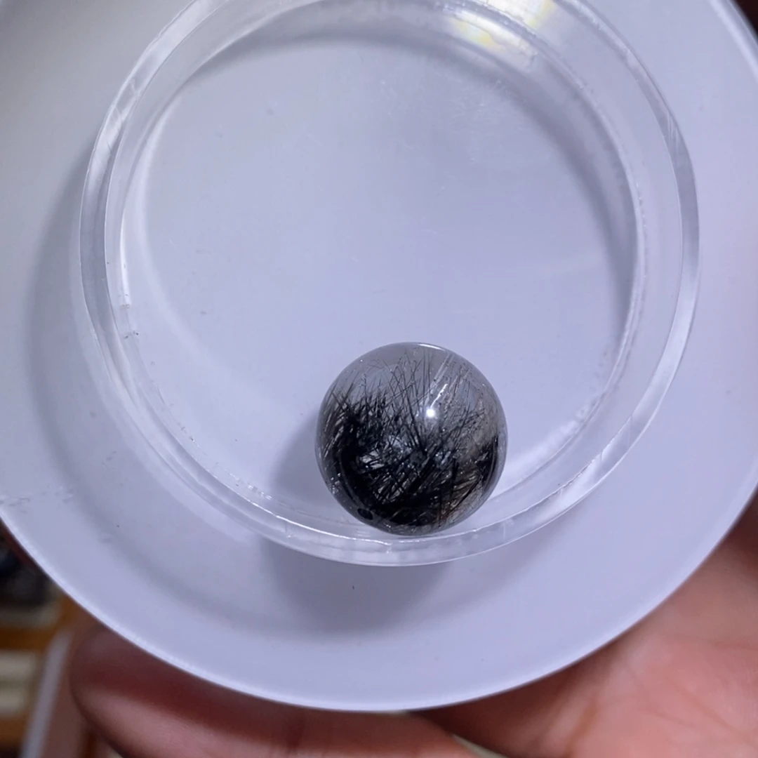 未镶嵌手链水晶黑发晶全透体满发蕾丝15.9mm单珠