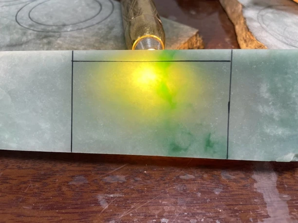 非金属大理石吊坠 A货飘绿平安无事牌正品素面玉牌挂件