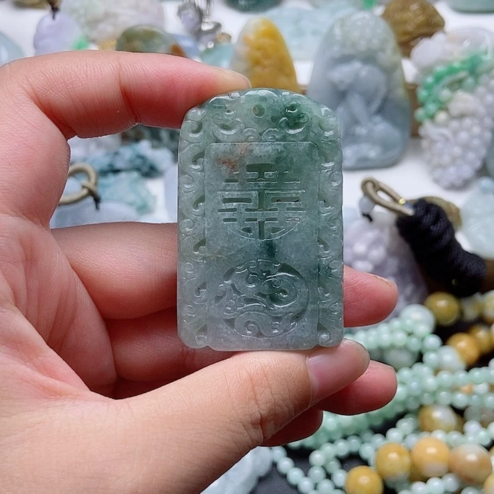 翡翠未镶嵌吊坠(不含链)1