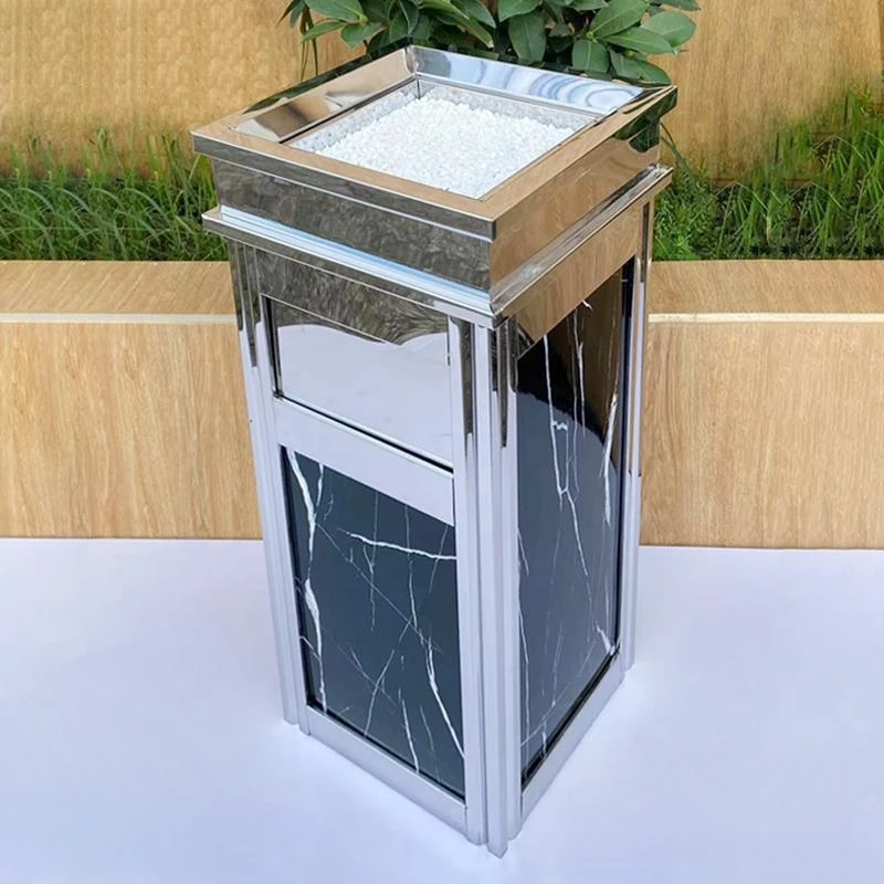 酒店垃圾桶大堂立式不锈钢带烟灰缸商用宾馆走廊ktv电梯口果皮箱