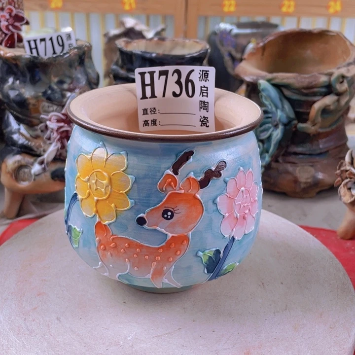 紫砂花盆景德镇陶瓷736点赞活动