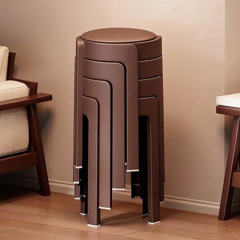 家用餐椅2025新款椅子软包凳子可叠放塑料餐桌椅餐厅吃饭特厚座椅